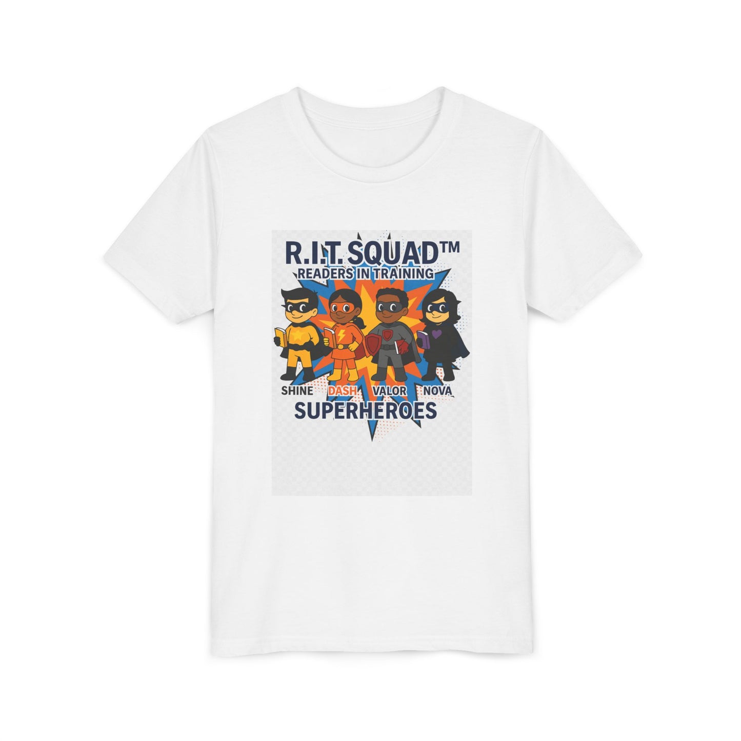 R.I.T. SQUAD™ Superheroes – Readers in Training Tee Graphic
