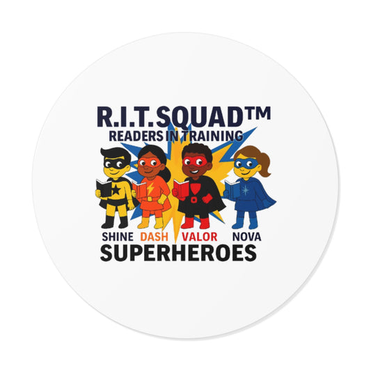 R.I.T. SQUAD Readers In Training™ Round Vinyl Stickers